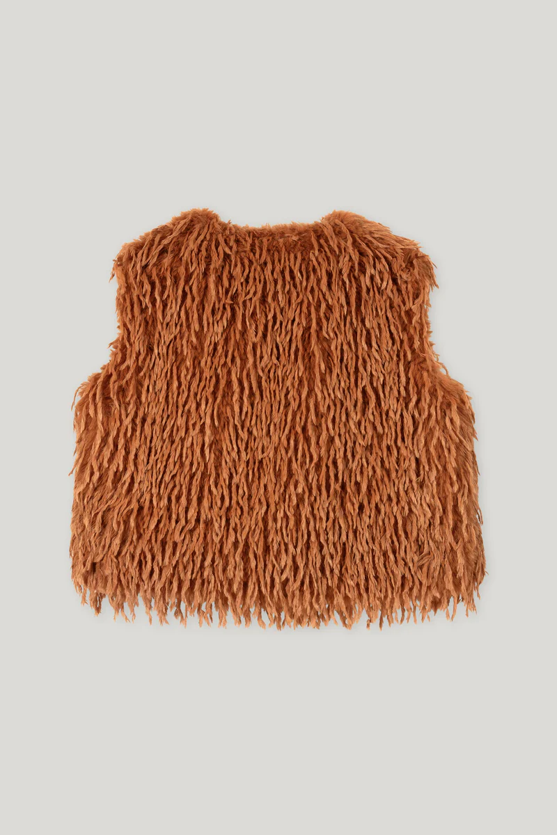Weste in Feder-Optik Cinnamon