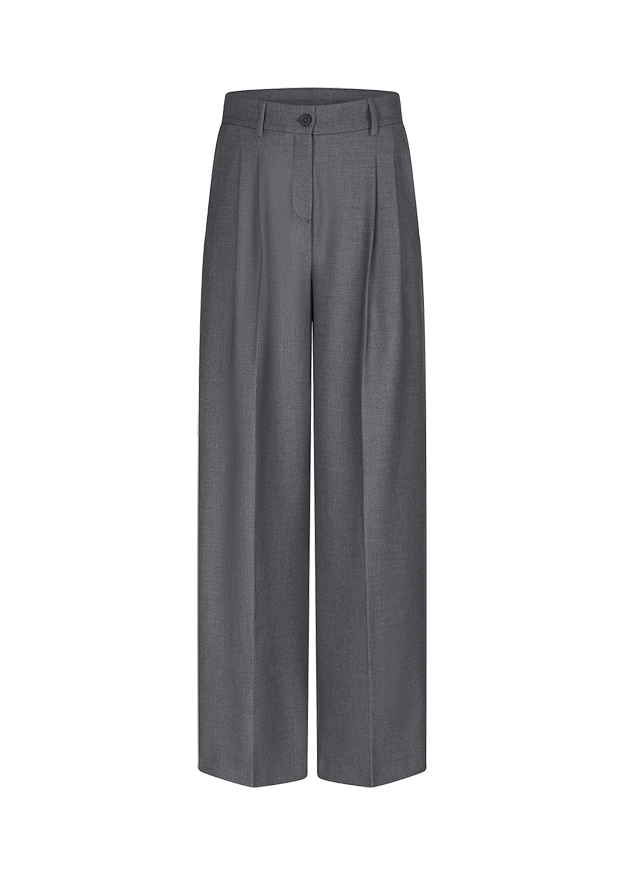 Bundfaltenhose Middle Grey