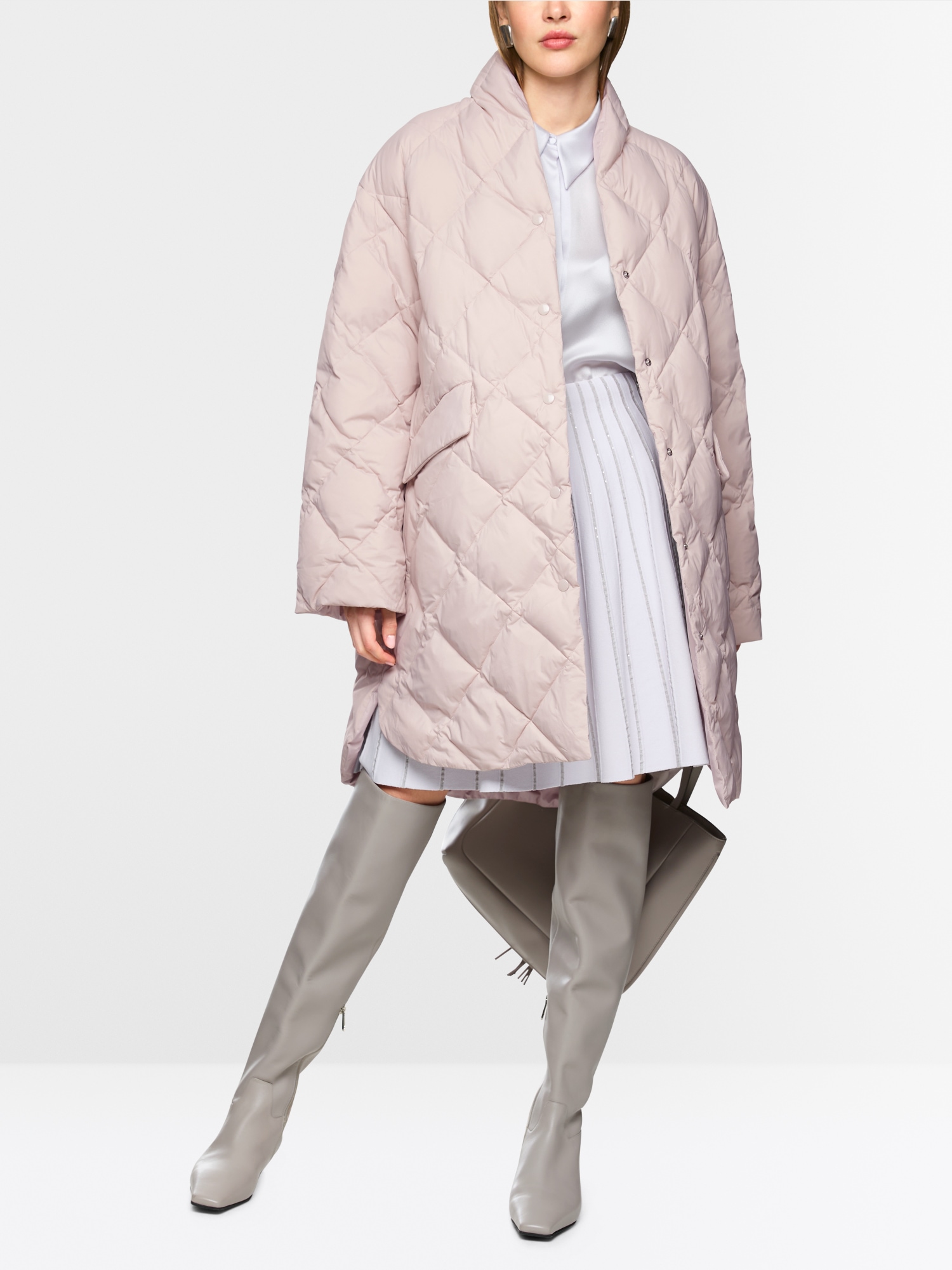 Daunen-Steppmantel mit Wendemöglichkeit Desert Taupe