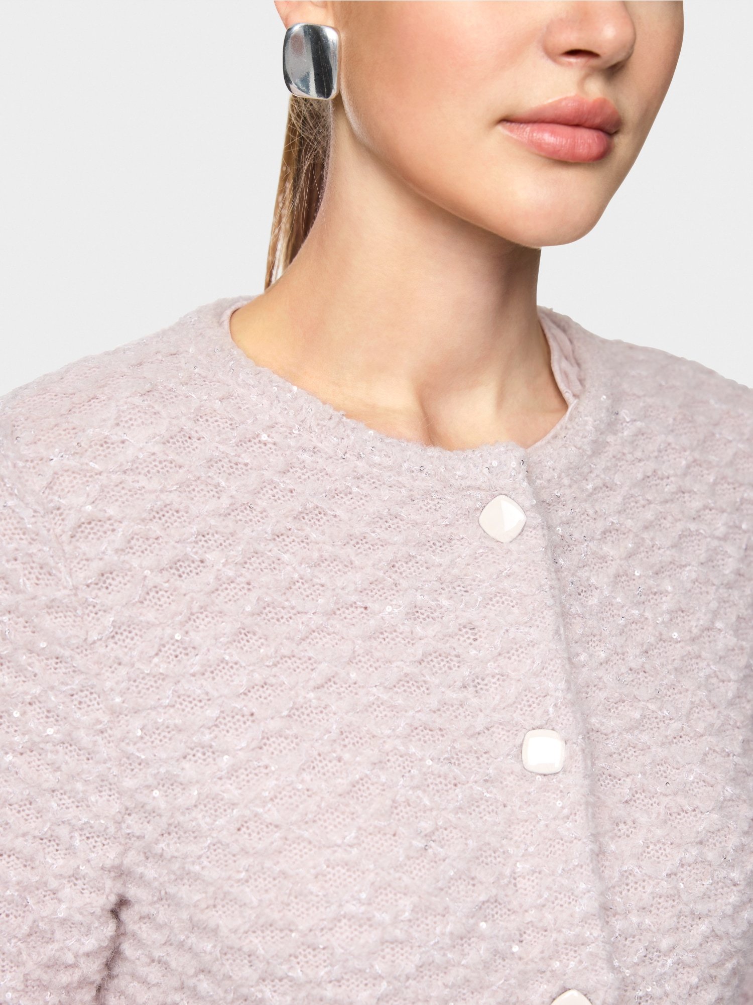 Eleganter Cardigan Knitted in Germany Light Desert Taupe