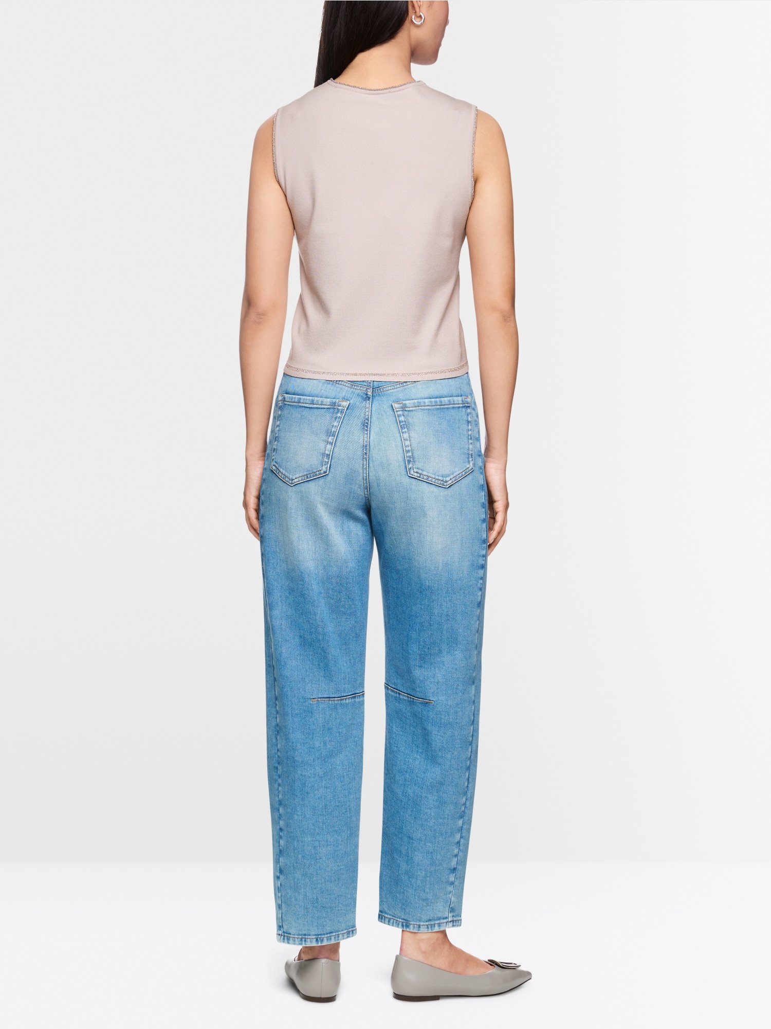 Feinstrick-Top Knitted in Germany Taupe