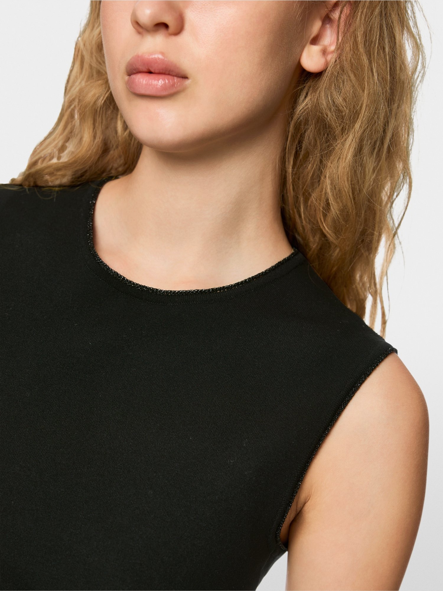 Feinstrick-Top Knitted in Germany Schwarz