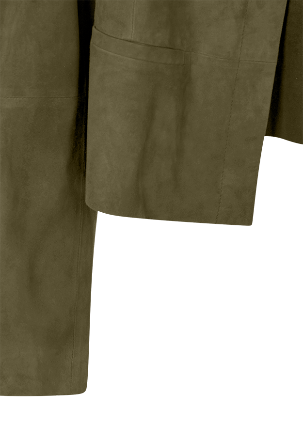 Cropped Jacke aus Veloursleder