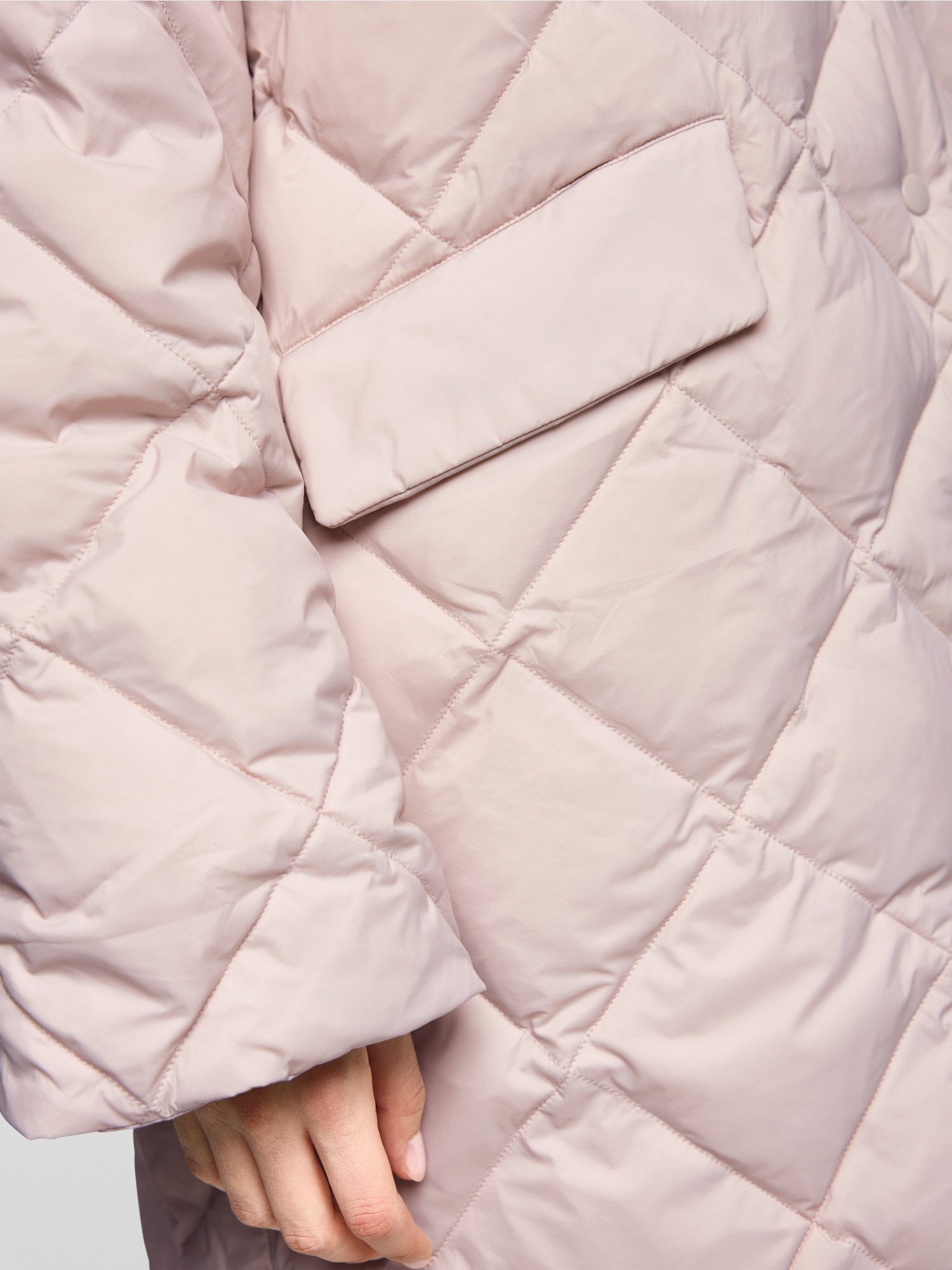 Daunen-Steppmantel mit Wendemöglichkeit Desert Taupe