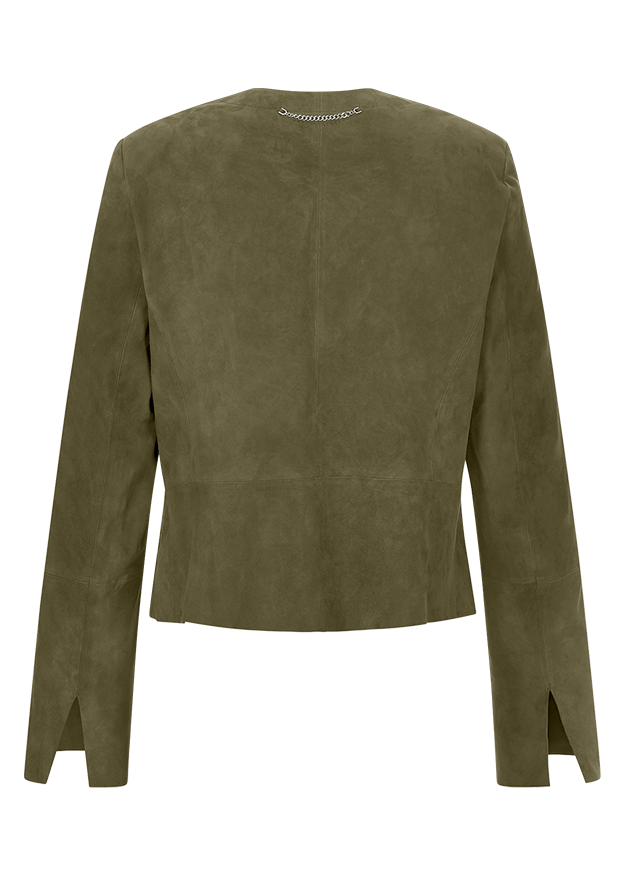 Cropped Jacke aus Veloursleder