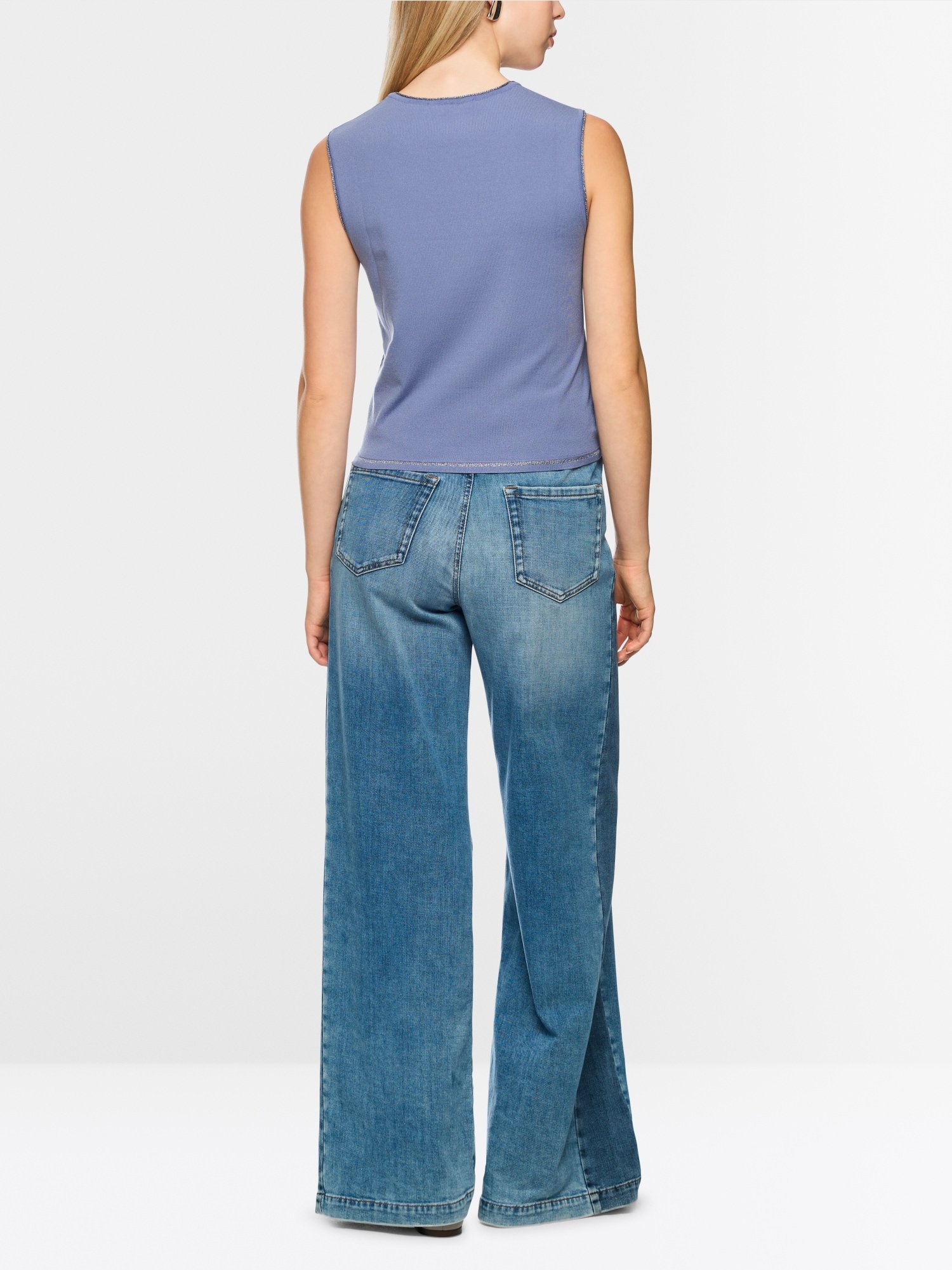 Feinstrick-Top Knitted in Germany Blau-Violett